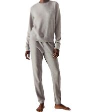 Calvin Klein para mujer M gris brezo 2 piezas logotipo ropa de dormir conjunto manga larga lana segunda mano  Embacar hacia Argentina