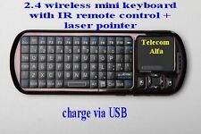 Mini teclado recargable linux android windows puntero láser y luz de fondo  segunda mano  Embacar hacia Mexico