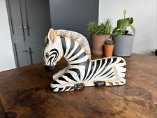 Usado, Estatueta de madeira animal selvagem zebra decoração para casa branca/preta anos 90 comprar usado  Enviando para Brazil