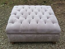 Pink ottoman footstool for sale  DROITWICH