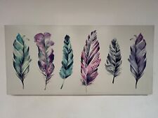 Colourful feather canvas for sale  WISBECH