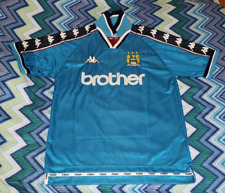 Kappa Manchester City F.C. década de 1990 Camiseta deportiva de fútbol mediana para hombre segunda mano  Embacar hacia Argentina
