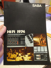 1974 catalogue SABA hifi radio tuner amplificateur tourne disque d'occasion  Béziers