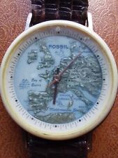 Zegarek Fossil Stone On Copper Bw-6742 Europeon Map Dial Rzadki Vintage na sprzedaż  Wysyłka do Poland