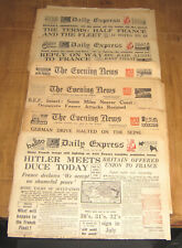 Front pages original for sale  RUISLIP