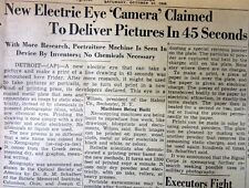 Jornal de 1948 anunciando a INVENÇÃO da MÁQUINA DE CÓPIA - por fotocópia XEROX  comprar usado  Enviando para Brazil