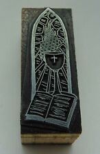 Used, Printing Letterpress Printers Block Church Stain glass Window   for sale  Shipping to South Africa