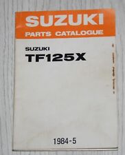 Suzuki TF125 TF125X Genuine English Language Parts list. Printed in Japan for sale  Shipping to South Africa