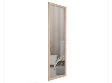 Used, Home Selections Full Length Wooden Wall Mounted Mirror Natural Oak 35x110cm for sale  Shipping to South Africa