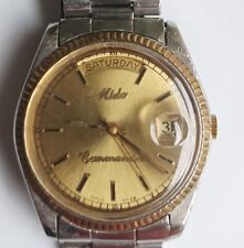 Usado, Relógio vintage raro automático Mido President prata 4 homens comprar usado  Enviando para Brazil