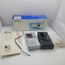 Grabadora de microcasetes Sony (M-10 plateada) FUNCIONA con caja n estuche, manuales completos  segunda mano  Embacar hacia Argentina
