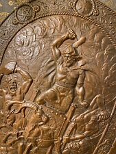 Antiguo escudo de bronce martillo vikingo Marvel dios del trueno calidad museo Thor segunda mano  Embacar hacia Argentina