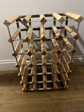 Used, Harbour Housewares Wine rack Traditional light wood 28 Bottles for sale  Shipping to South Africa