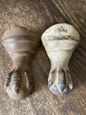 ANTIQUE Cast Iron Victorian Clawfoot Bath Tub Feet Ball Eagle Claw Foot Lot of 2 for sale  Shipping to South Africa