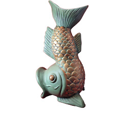 Vaso de cerâmica grande peixe/koi ouro jardim arte 15", usado comprar usado  Enviando para Brazil