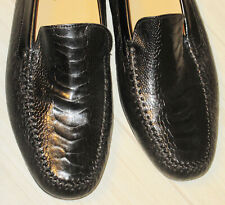 Used, NWOB  " MORESCHI " OF ITALY HAND CRAFTED GENUINE OSTRICH SKIN BLACK DRIVERS 11 M for sale  Shipping to South Africa