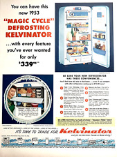VINTAGE 1953 KELVINATOR REFRIGERATOR PRINT AD for sale  Shipping to South Africa