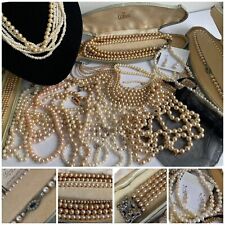 vintage pearls necklace lotus for sale  HASTINGS