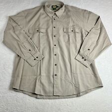 Cabela's Shirt Mens 2XL Tall Roughneck Canvas Tan Button Up Outdoors. Free Ship! for sale  Shipping to South Africa