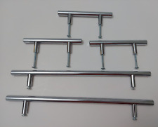Lot 5 Cabinet Drawer Door Handles Stainless Steel T Pull bar hardware 12" 5.25" for sale  Shipping to South Africa