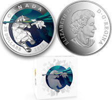 Geometry Art Polar Bear $20 2016 1OZ Pure Silver Proof Canada Colour Coin na sprzedaż  Wysyłka do Poland