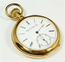 Brass Pocket Watch Nautical Vintage American Elgin Look Collectible Antique 2" for sale  Shipping to South Africa