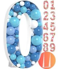 Marco de globo súper fácil de montar números de carpa grandes para decoraciones de cumpleaños segunda mano  Embacar hacia Mexico