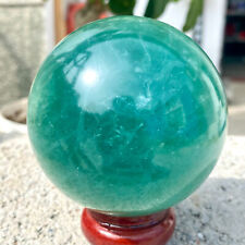 Bola de cristal esfera de cuarzo fluorita verde natural de 1,5 lb decoración de curación de Reiki segunda mano  Embacar hacia Mexico