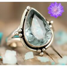 Green Amethyst Gemstone 925 Sterling Silver Handmade Ring Jewelry All Size for sale  Shipping to South Africa