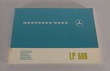 Betriebsanleitung Mercedes-Benz LKW kubische Kabine LP 608 Stand 01/1966 comprar usado  Enviando para Brazil