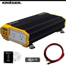 KR2000 Krieger 2000 Watts Power Inverter 12V to 110V, Installation Kit, used for sale  Shipping to South Africa