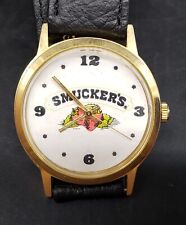 Reloj vintage de 1980 Smucker's fresa cuerda publicitaria con cuerda segunda mano  Embacar hacia Argentina