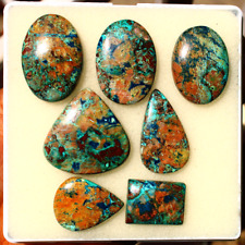 7 Pcs Natural Arizona Azurite Top Quality 21mm-32mm Cabochon Loose Gemstones Lot for sale  Shipping to South Africa