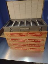 Vintage  lot of (4) Logan  metal 35mm slide storage holds 300 slides, used for sale  Long Beach