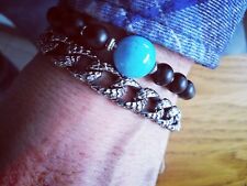 Bracelet perle bleu d'occasion  Perpignan-
