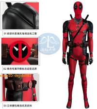 Deadpool 3 Wade Wilson Cosplay Men's Jumpsuit Headgear +Accessories Red Costume comprar usado  Enviando para Brazil