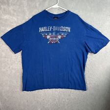 Camiseta masculina Harley Davidson motocicletas bandeira adulto 2XL XXL azul guitarra comprar usado  Enviando para Brazil