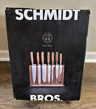 Conjunto de 15 blocos de facas e afiador Schmidt Brothers talheres madeira zebra, usado comprar usado  Enviando para Brazil