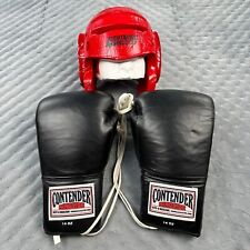 Usado, Luvas de boxe Contender Ringside 14 oz preto e branco com capacete Pro-Force comprar usado  Enviando para Brazil