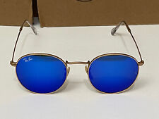 Lentes Ray-Ban RB3447 112/17 redondas de metal dourado/azul espelhadas usadas comprar usado  Enviando para Brazil