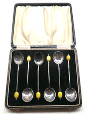 silver coffee bean spoons for sale  MIRFIELD