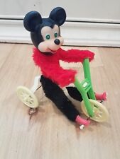 Juguete de tracción de triciclo de plástico vintage de Mickey Mouse Walt Disney bicicleta hecha a mano segunda mano  Embacar hacia Argentina