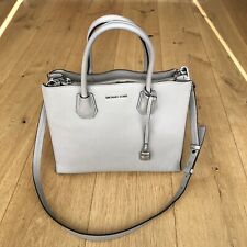 Bolsa tote Michael Kors couro cinza Mercer satchel com alça transversal, usado comprar usado  Enviando para Brazil