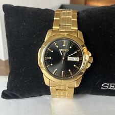 Relógio masculino SEIKO quartzo tom dourado ESSENTIALS aço inoxidável SUR358 MSRP: US$ 265 comprar usado  Enviando para Brazil