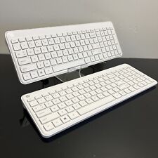 Lote de 2 - HP KBAH21 - USB con cable súper delgado blanco para PC teclado ligero segunda mano  Embacar hacia Argentina