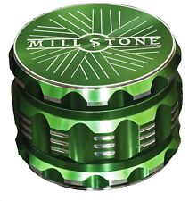 Millstone Herb Tobacco Grinder Large  4-Piece Metal 2.5 inch Magnetic Top Green, used for sale  Shipping to South Africa