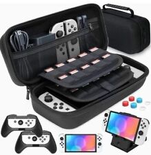 Carry Case for Nintendo Switch, 10 in 1, 2 Joy-con Grips, Stand, 6 Thumb Caps for sale  Shipping to South Africa