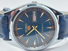 Seiko 5 Automatico Movimento Blu Colore Quadrante Vintage Uomo Watch Day& Data segunda mano  Embacar hacia Argentina