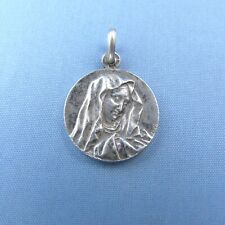 Medalla Virgen María * Antiguo Colgante de Plata Esterlina, usado segunda mano  Embacar hacia Argentina