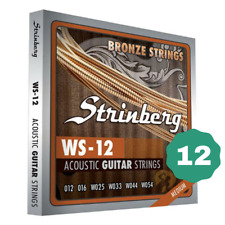 Usado, Novas cordas de guitarra acústica Strinberg WS-12 bronze claro | Pacote com 12 comprar usado  Enviando para Brazil